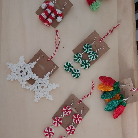 Handmade Holiday earrings‼️ (3/$25) - Picture 2 of 5